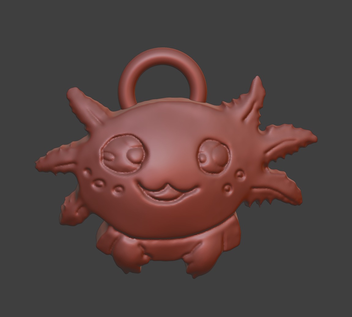 Axolotl Extra Cute 3D print model_9