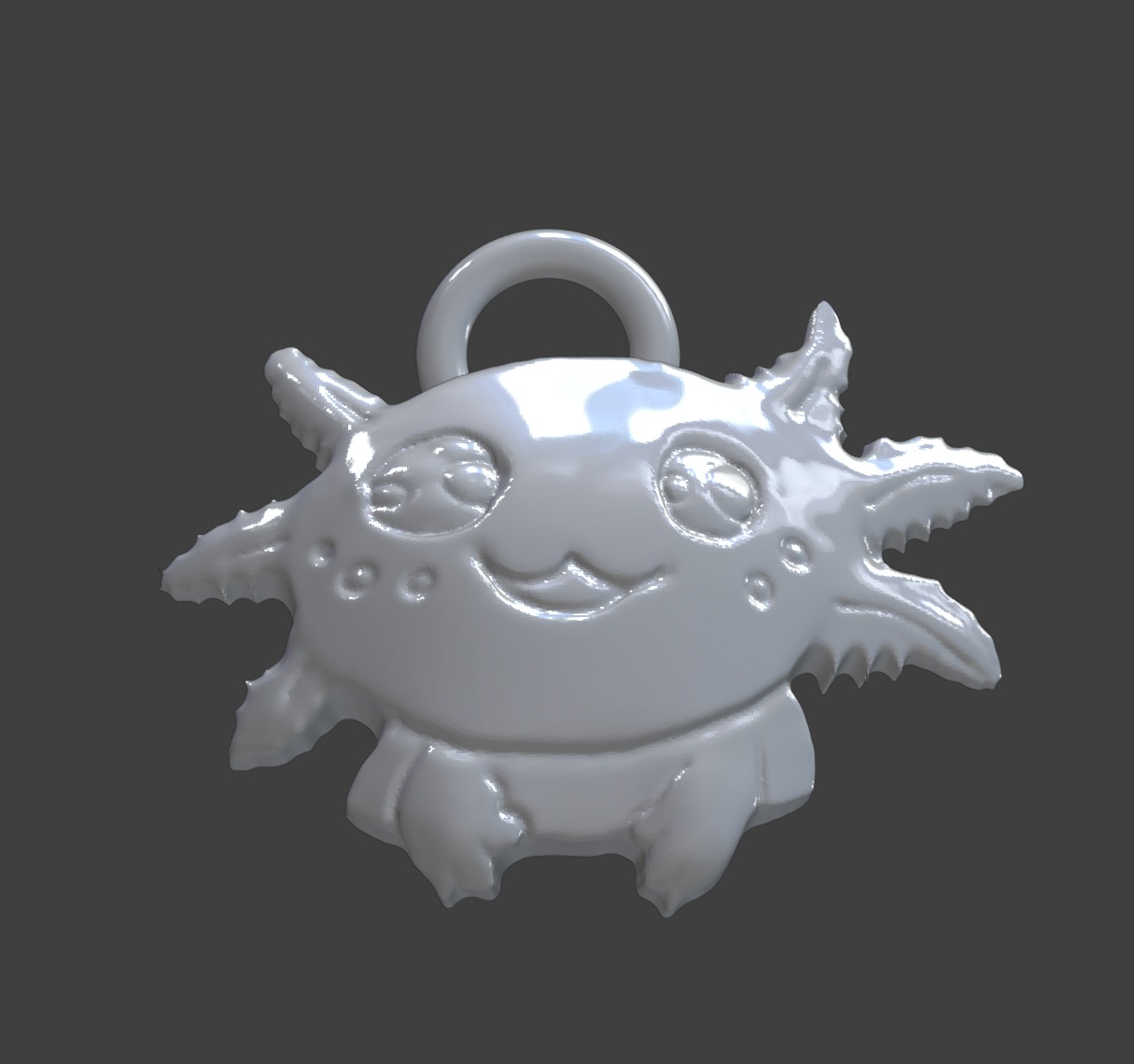 Axolotl Extra Cute 3D print model_3