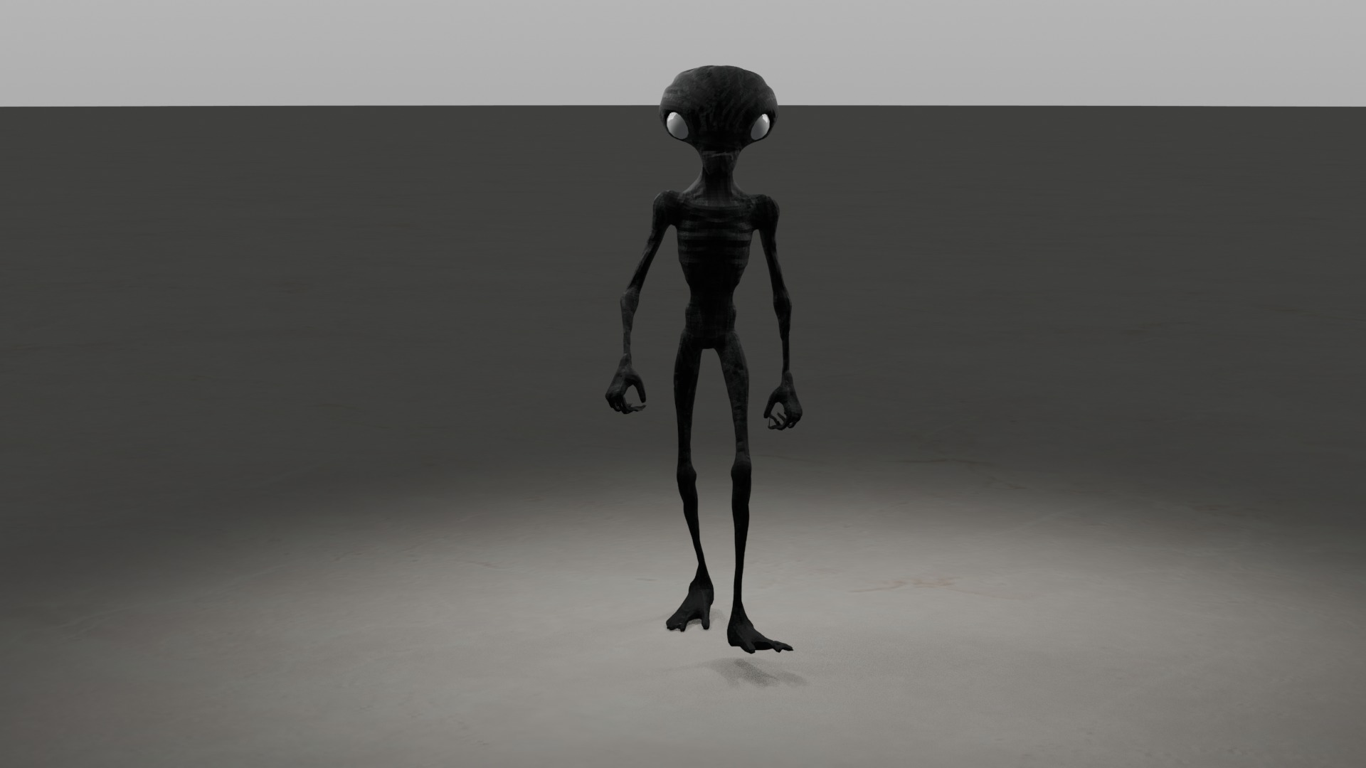 Authentic Low-Poly 3D Model of a 6-Foot Alien Low-poly 3D model_2