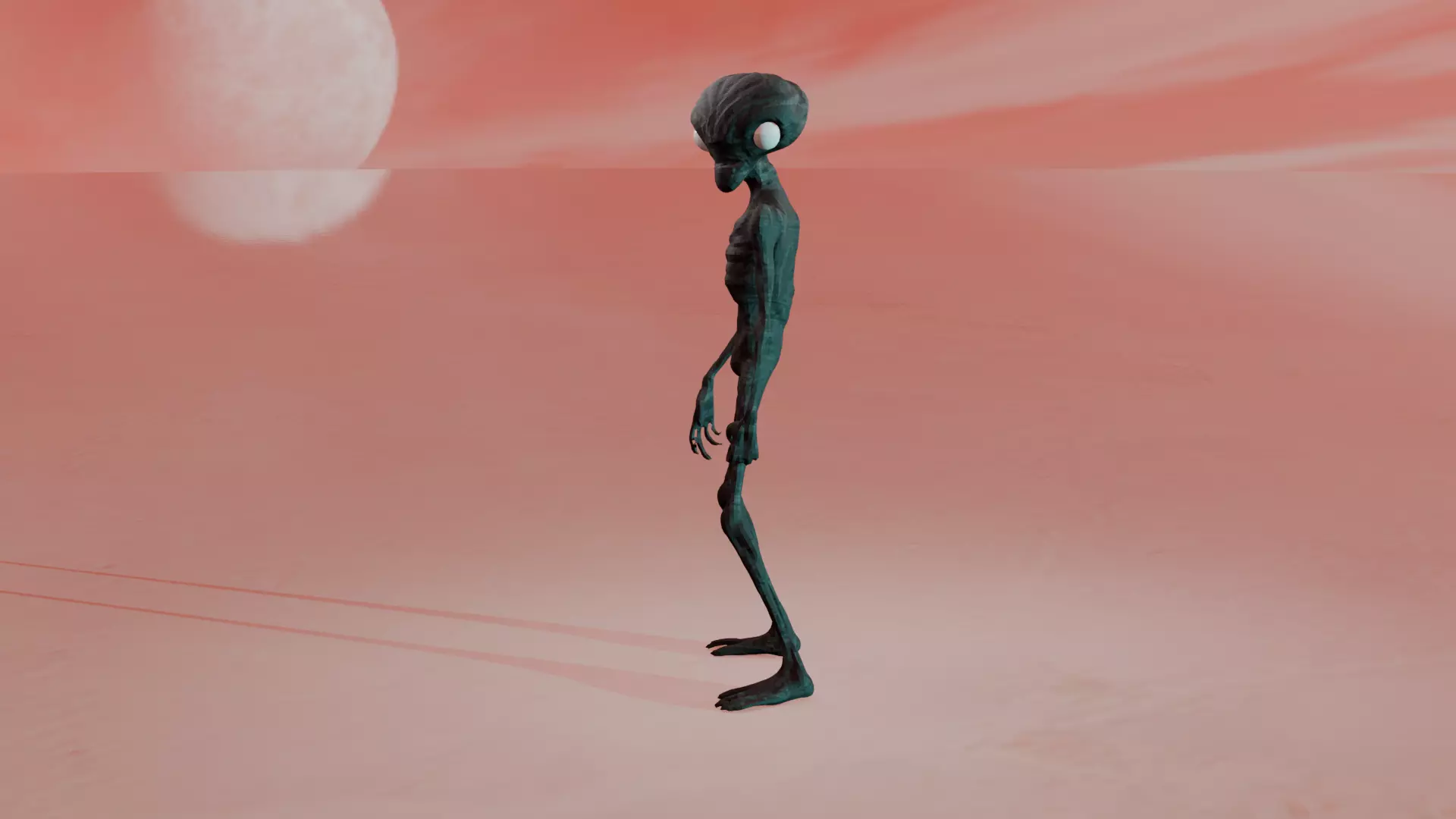 Authentic Low-Poly 3D Model of a 6-Foot Alien Low-poly 3D model_0