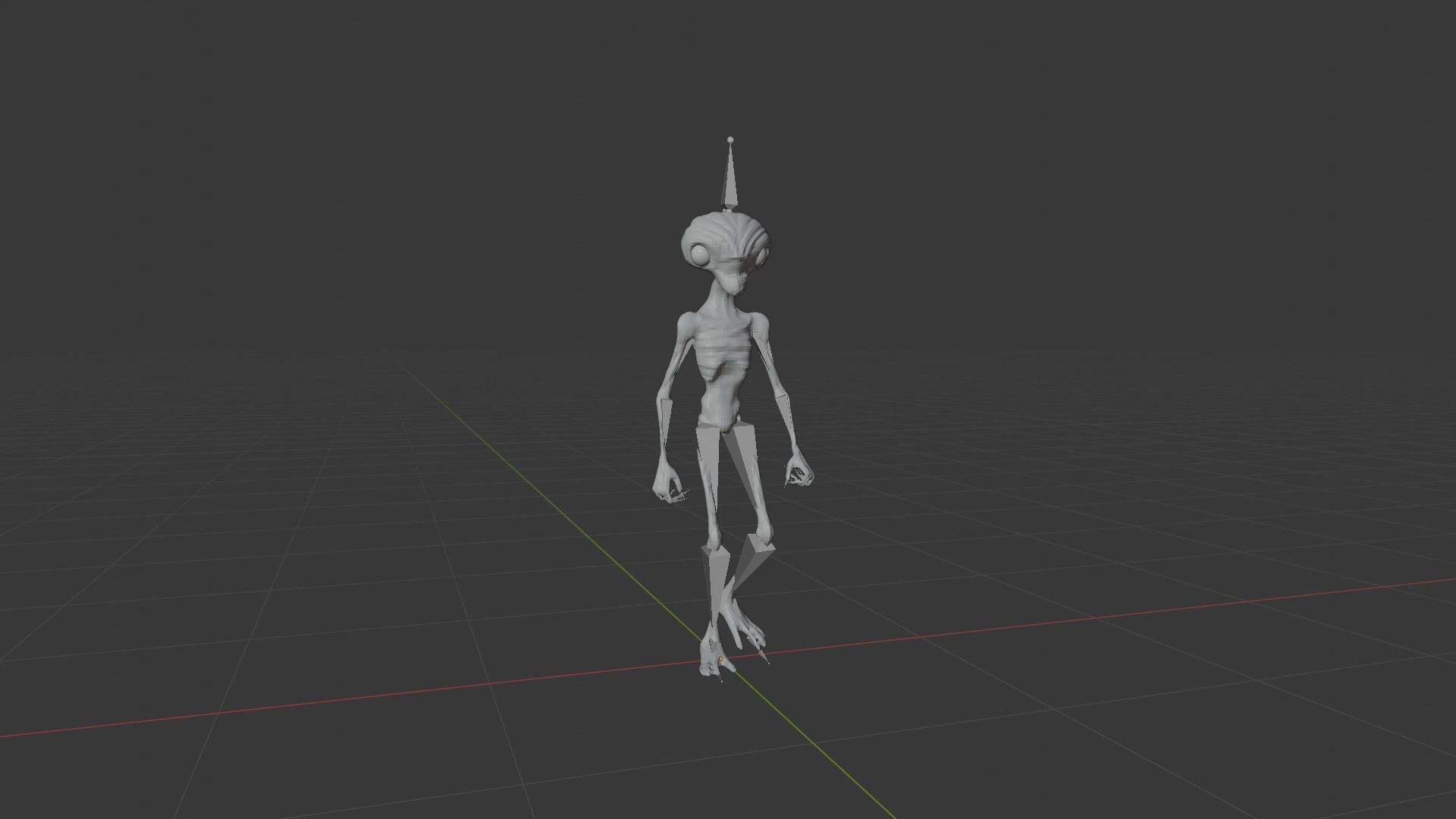 Authentic Low-Poly 3D Model of a 6-Foot Alien Low-poly 3D model_6