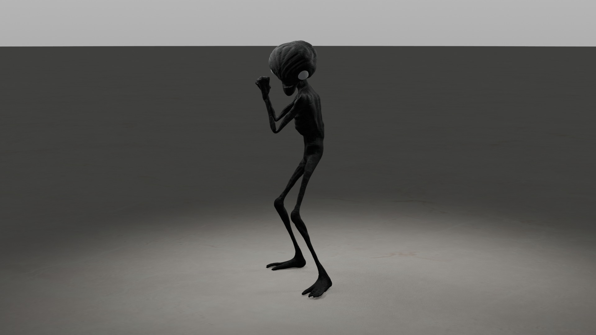 Authentic Low-Poly 3D Model of a 6-Foot Alien Low-poly 3D model_3