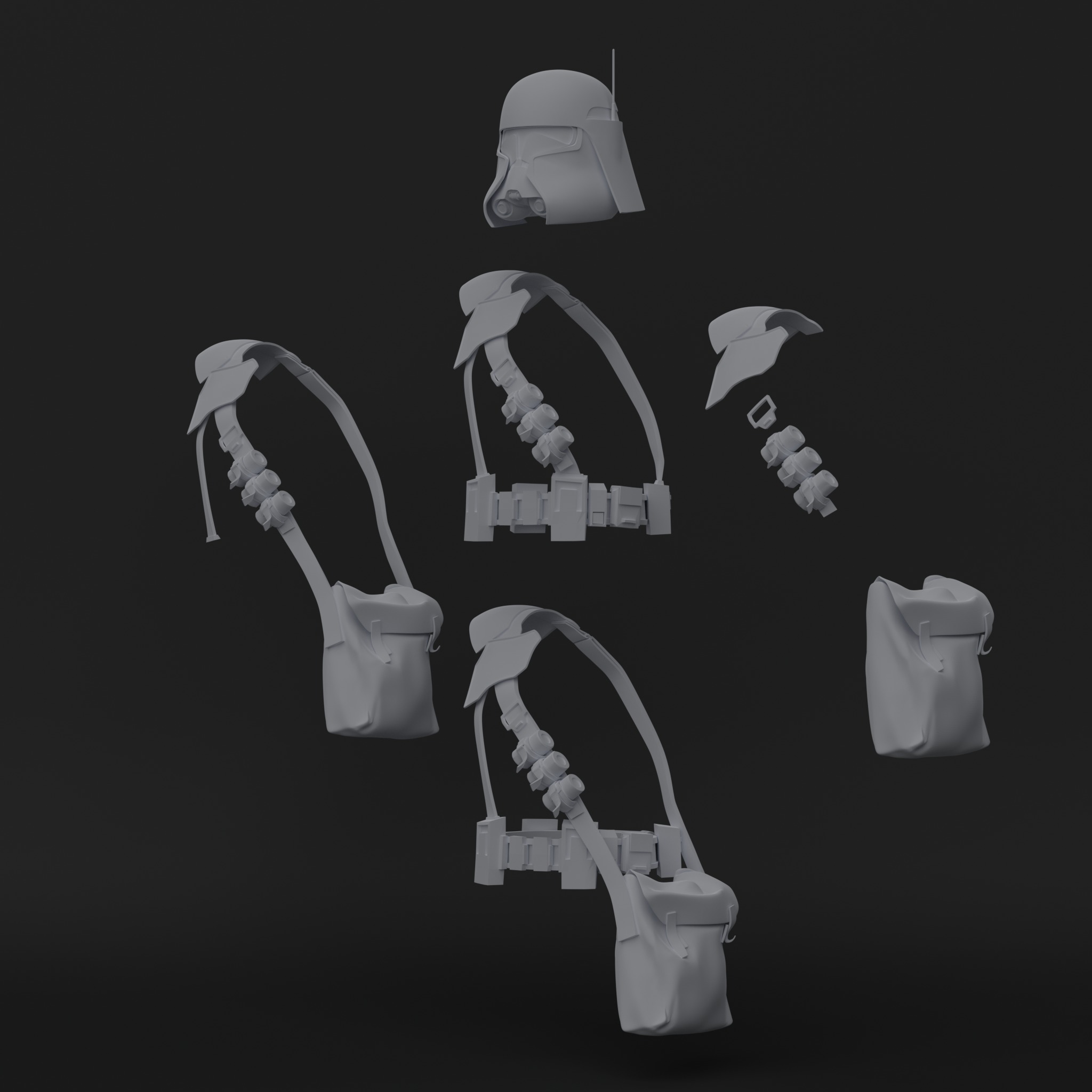 Clone Commander Baccara - Heavy Clone - One12 - STL files 3D print model_4