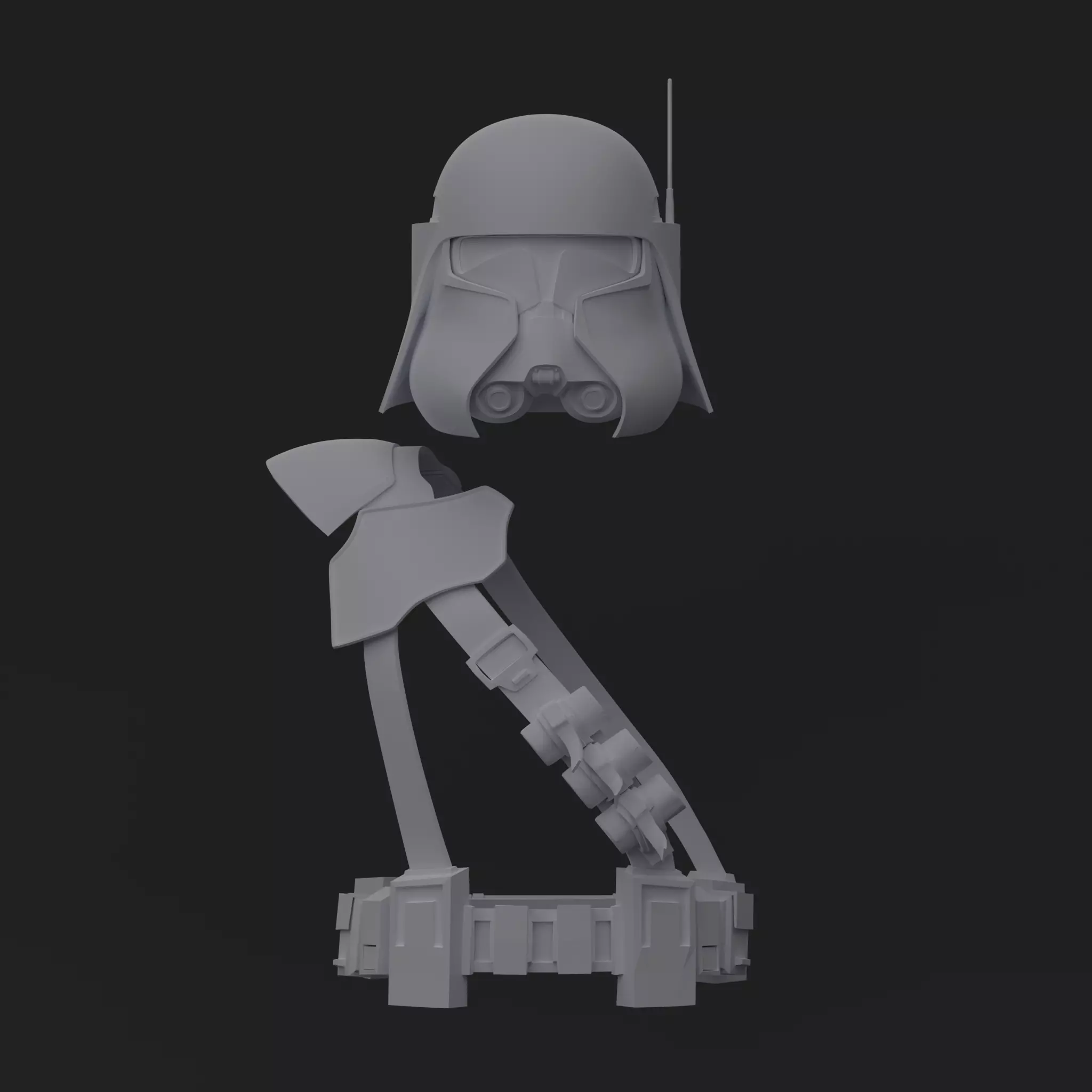 Clone Commander Baccara - Heavy Clone - One12 - STL files 3D print model_0