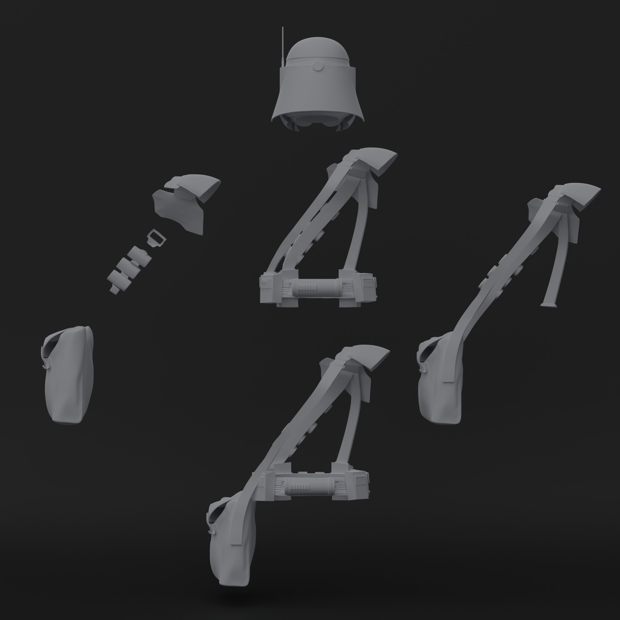 Clone Commander Baccara - Heavy Clone - One12 - STL files 3D print model_5