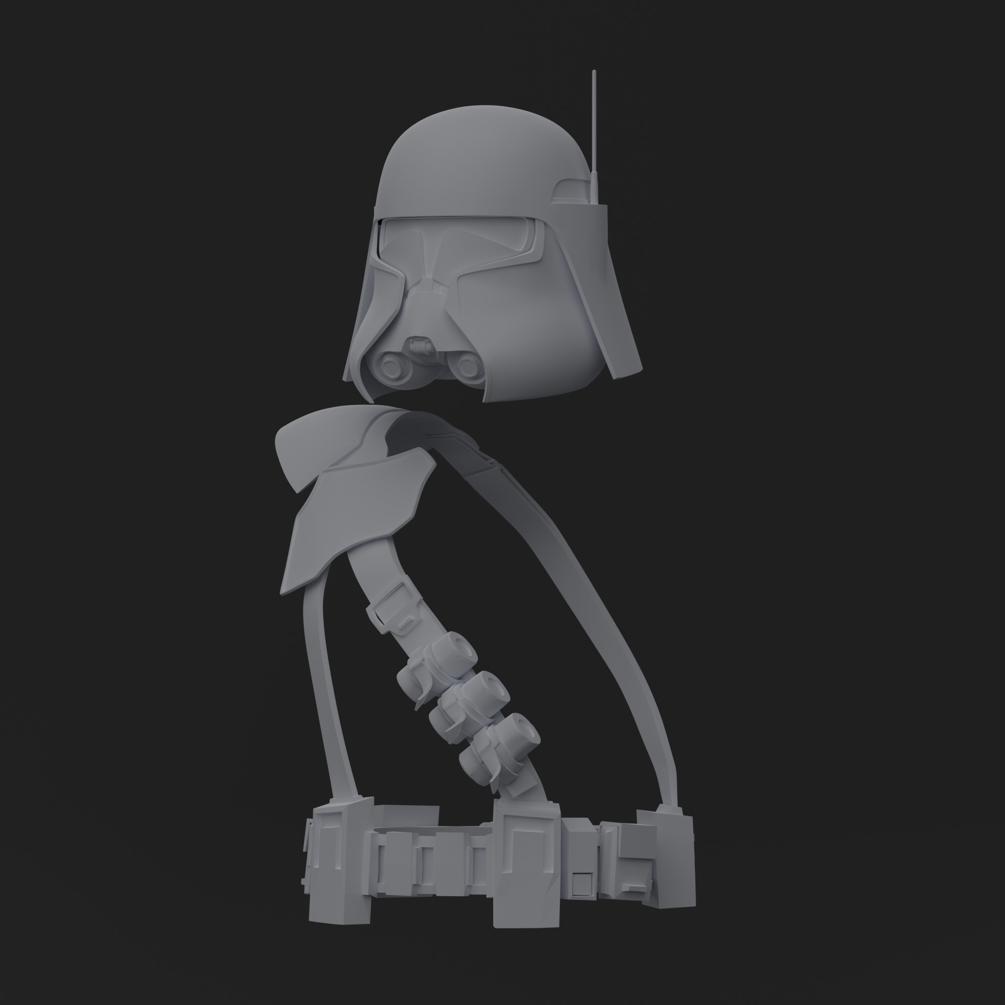 Clone Commander Baccara - Heavy Clone - One12 - STL files 3D print model_1