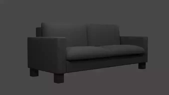 Low poly Grey couch