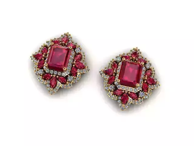 ruby and daimond eaairring ready to print