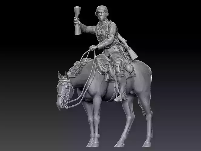 ww2 -Cavalry Oberscharfuhrer 1-35 3D print model