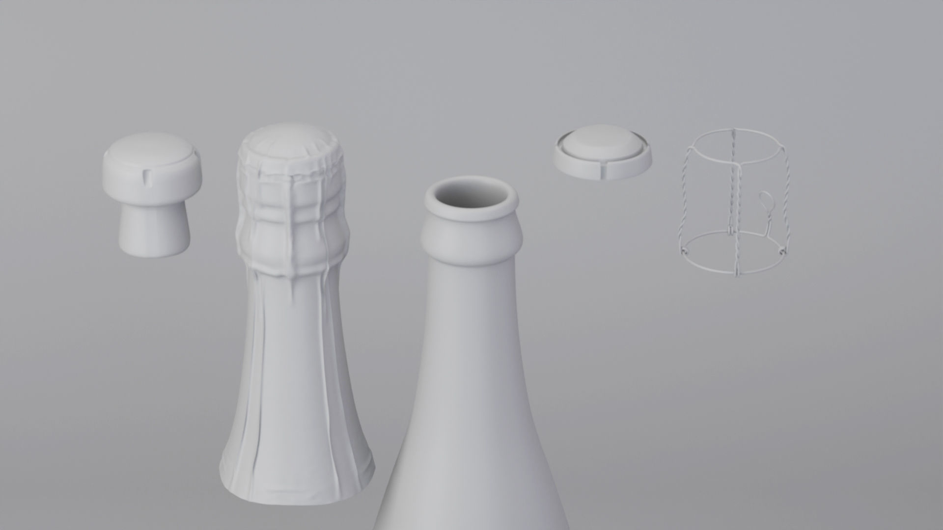 Champagne Bottle 3D model_23