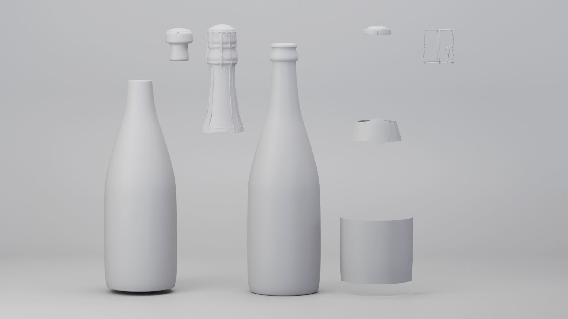 Champagne Bottle 3D model_27