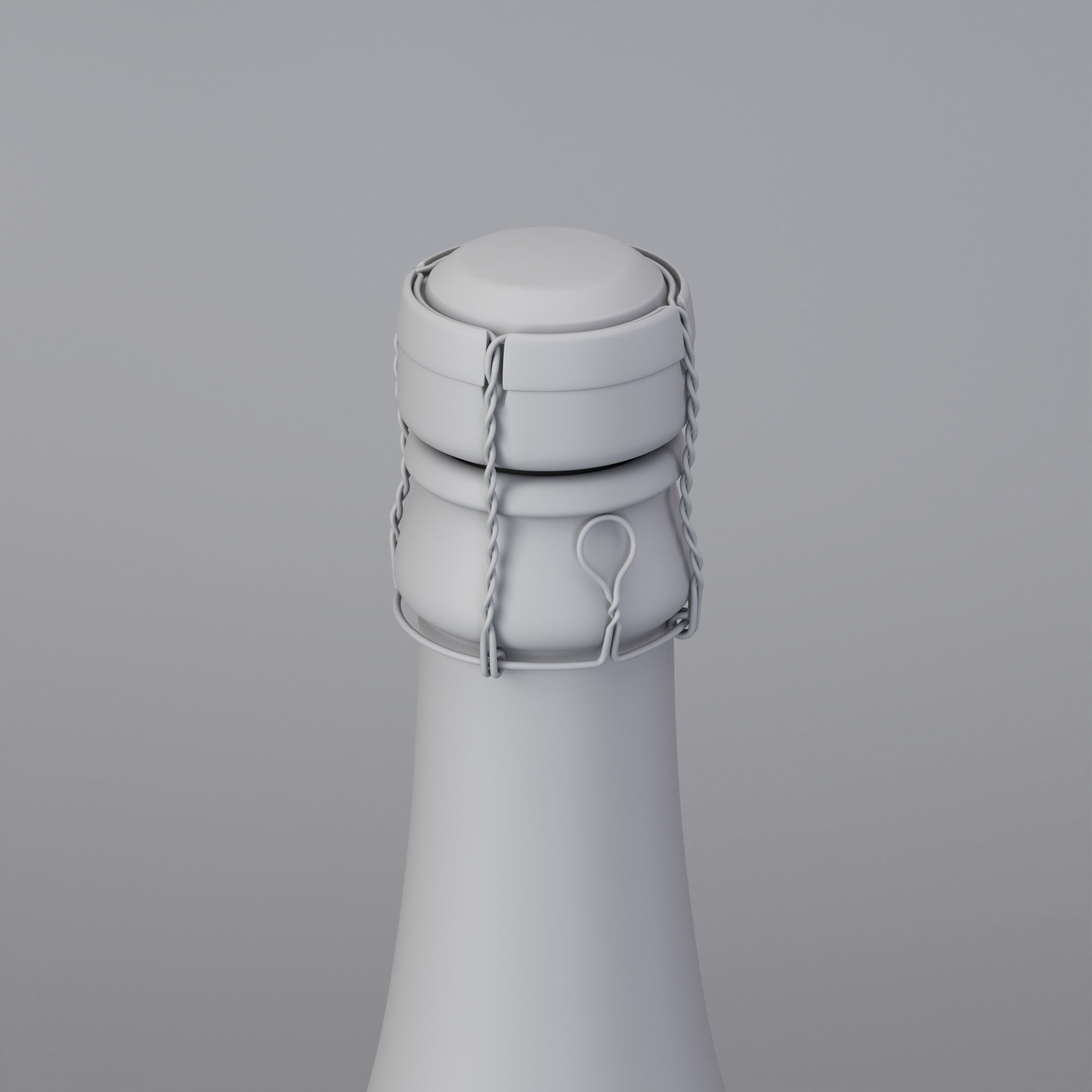 Champagne Bottle 3D model_6