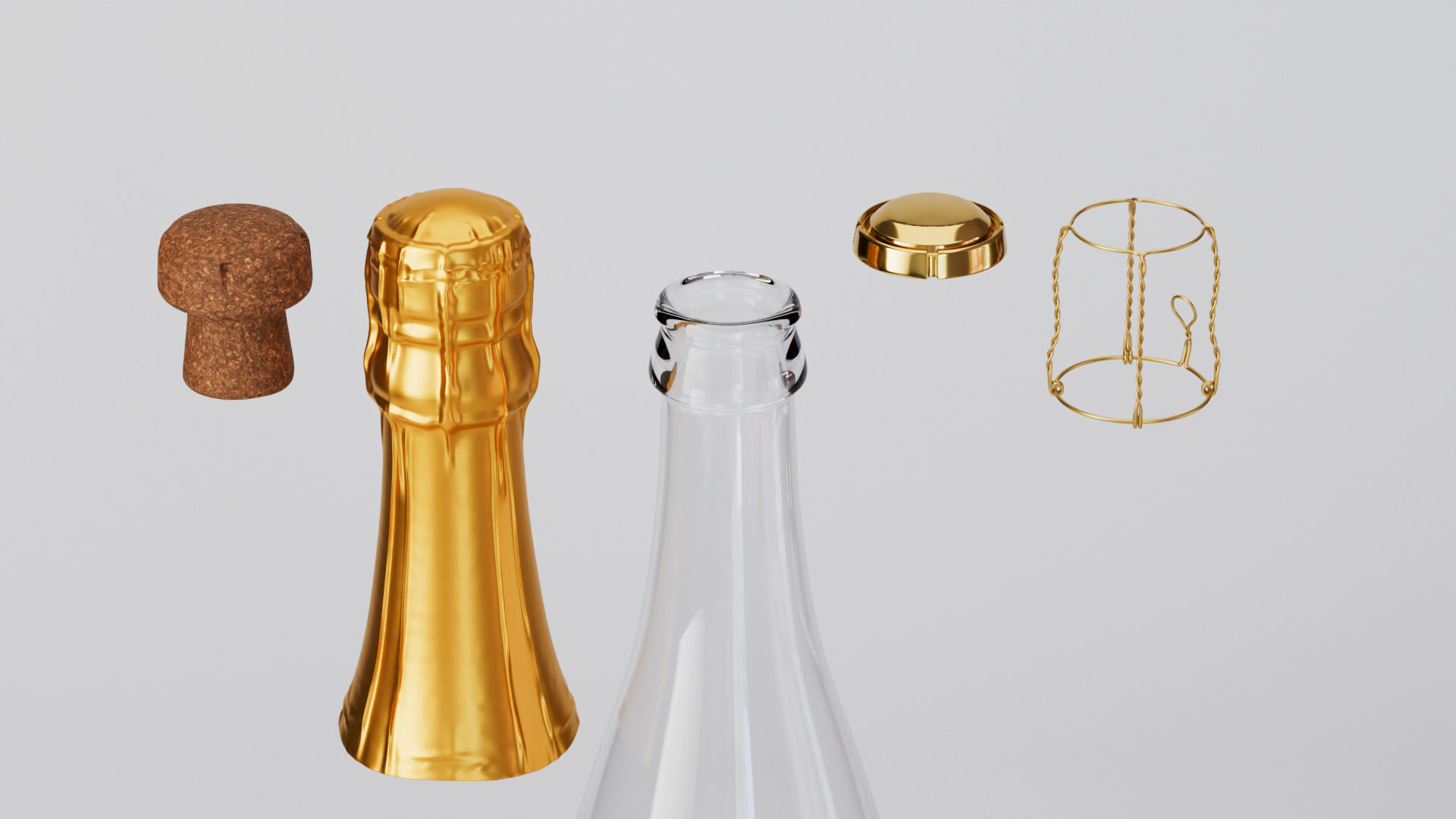 Champagne Bottle 3D model_26