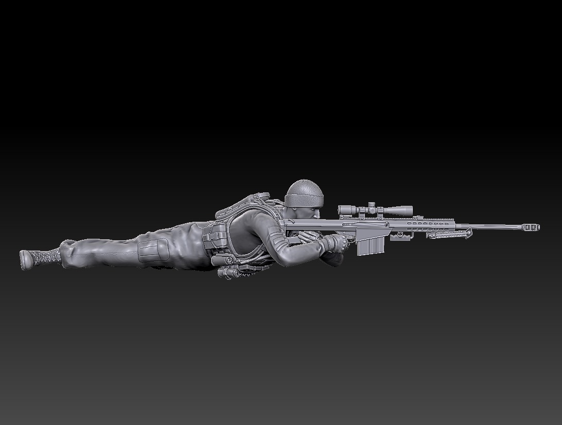 US Sniper Team -Diorama 1-35 3D print model_4