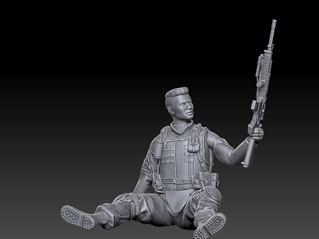 US Sniper Team -Diorama 1-35 3D print model_8
