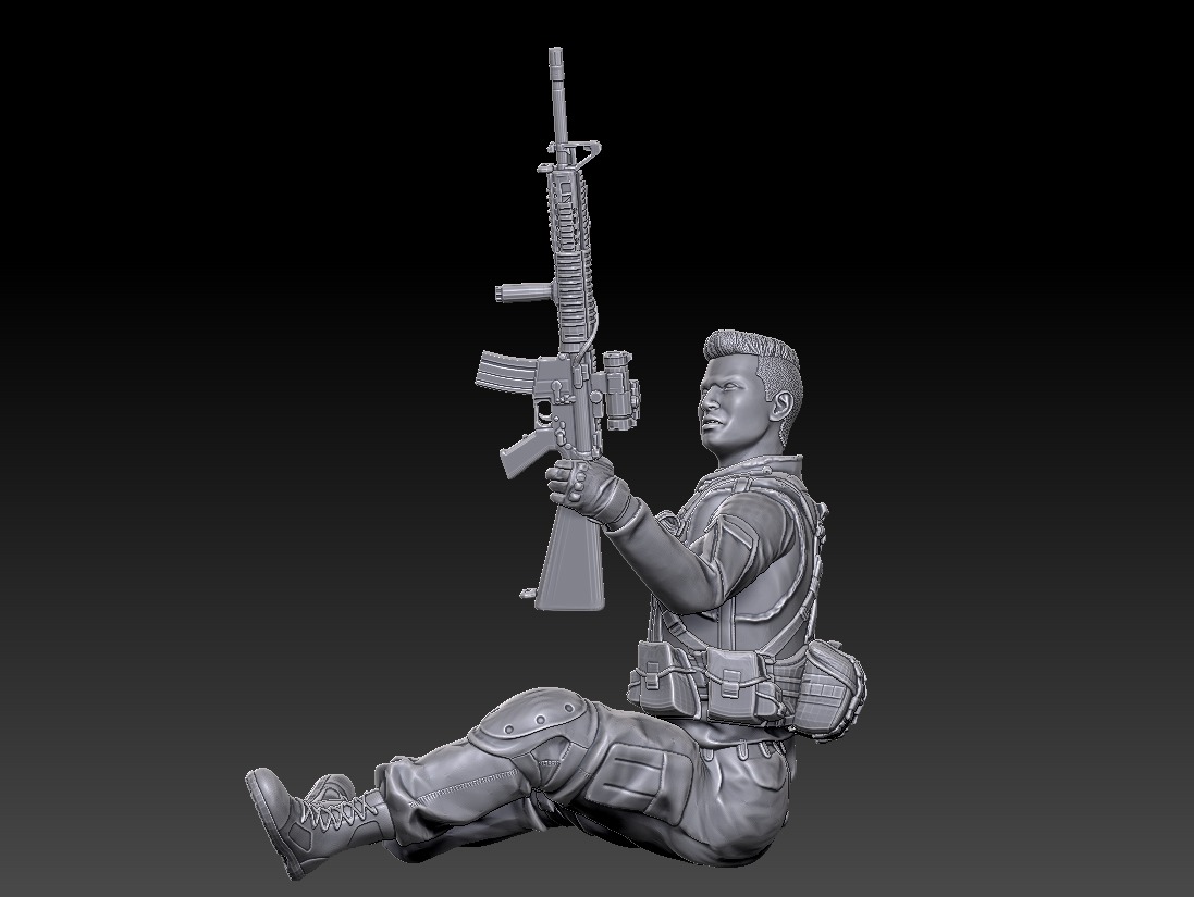 US Sniper Team -Diorama 1-35 3D print model_11