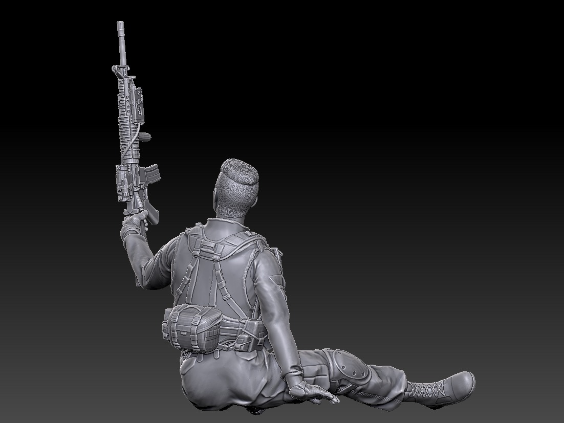 US Sniper Team -Diorama 1-35 3D print model_9