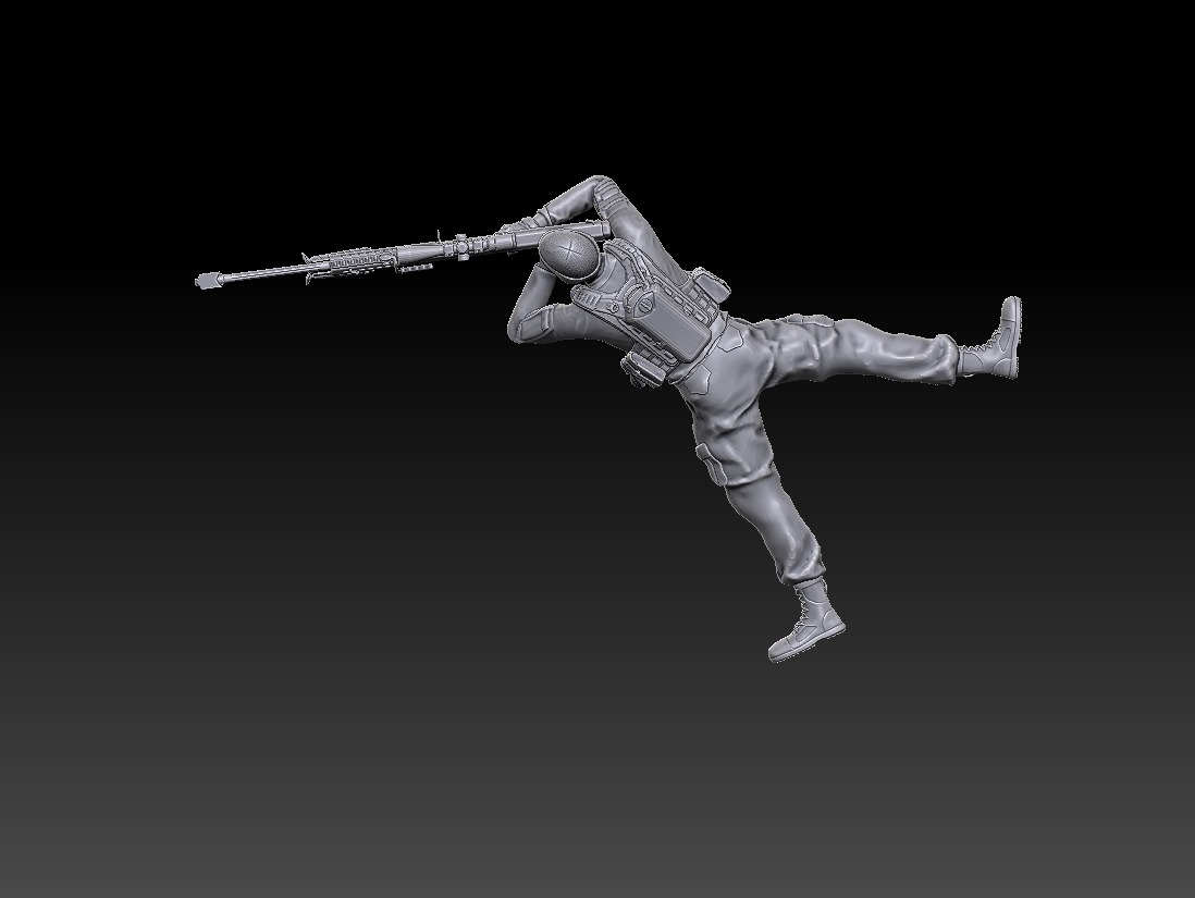 US Sniper Team -Diorama 1-35 3D print model_5