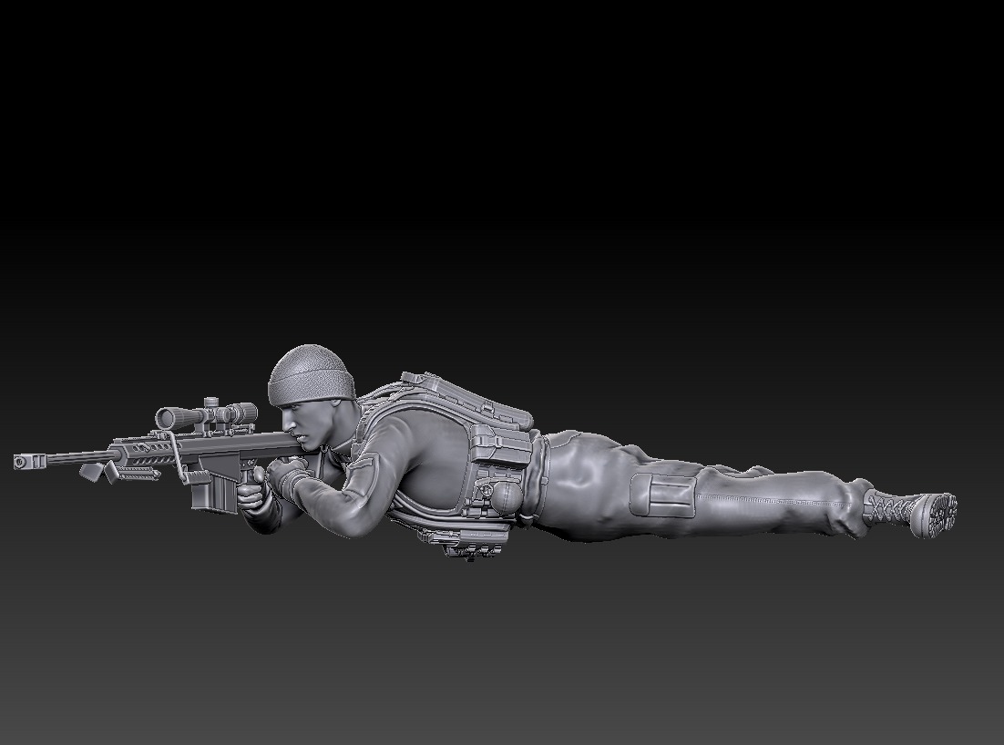 US Sniper Team -Diorama 1-35 3D print model_6