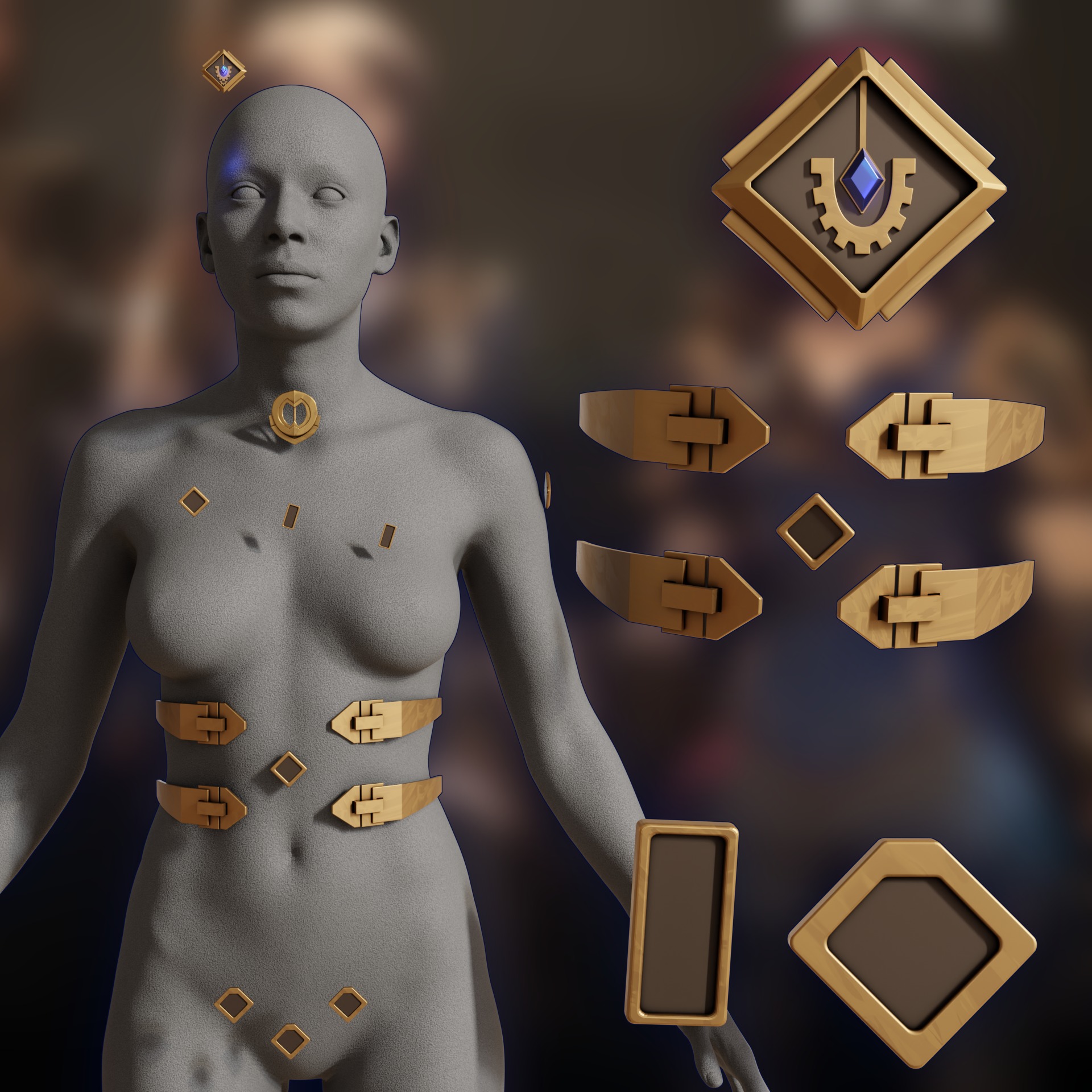 ENFORCER CAITLYN BASIC ACCESSORIES - ARCANE SEASON 2 3D print model_3