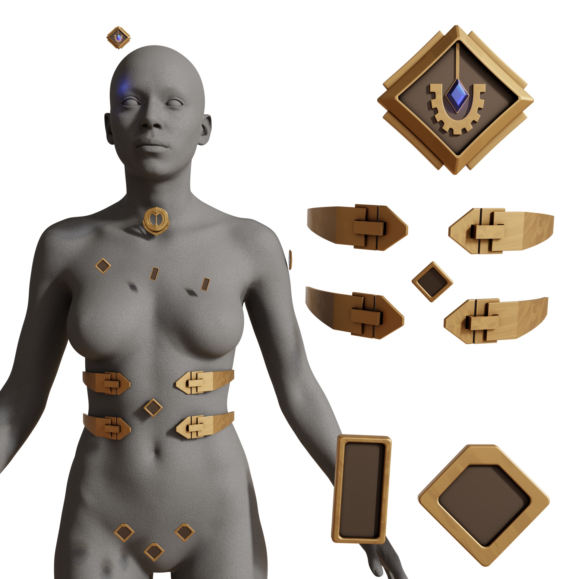 ENFORCER CAITLYN BASIC ACCESSORIES - ARCANE SEASON 2 3D print model_5