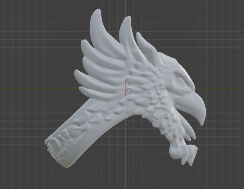 EAGLE RING SCULPTURE BLENDER MODEL Free 3D print model_1