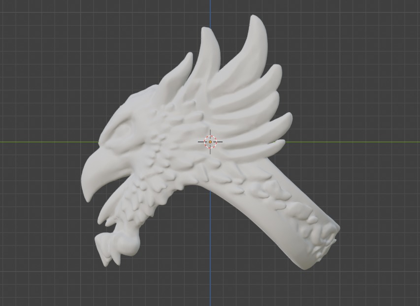 EAGLE RING SCULPTURE BLENDER MODEL Free 3D print model_2
