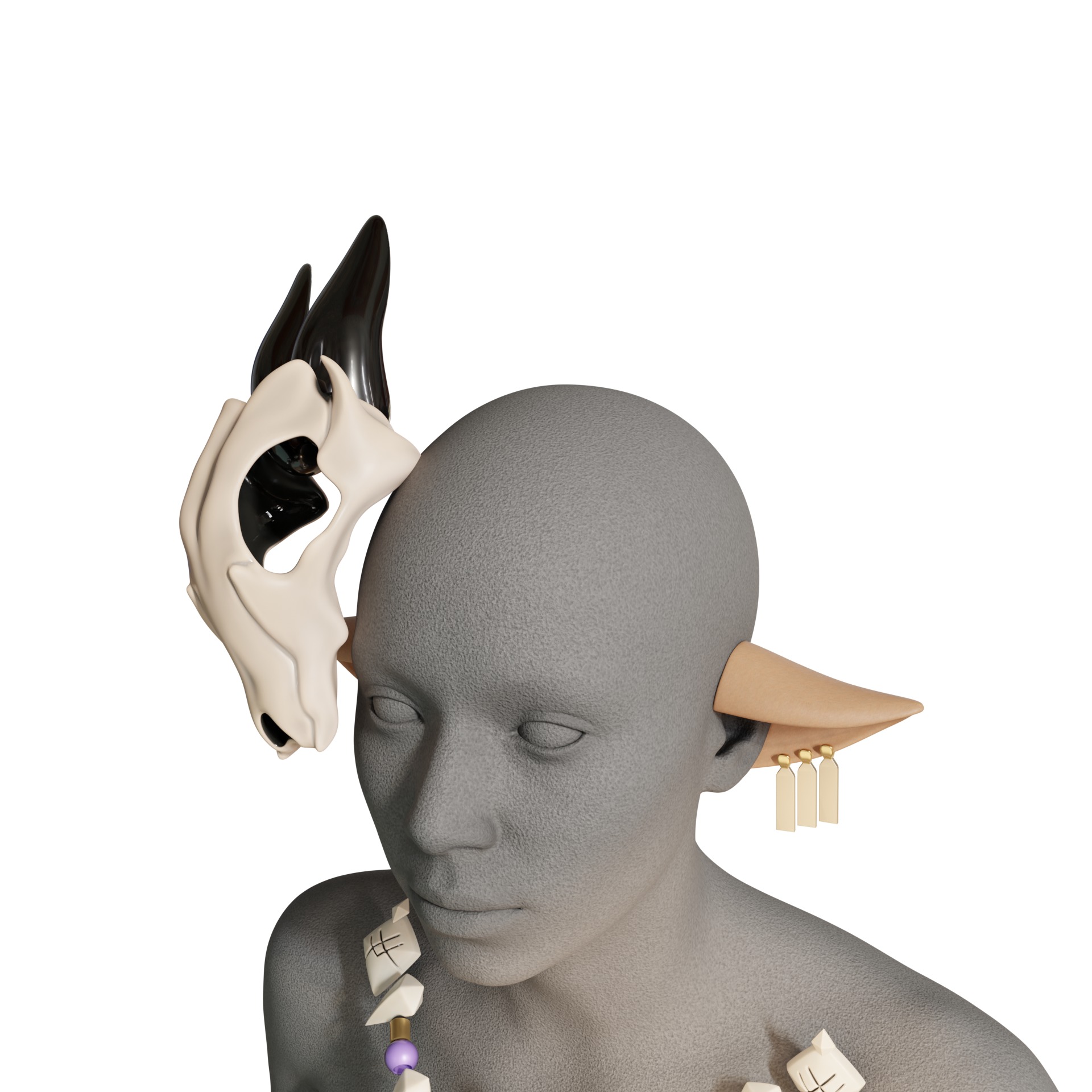 Iansan cosplay props kit skull 3D print model_19