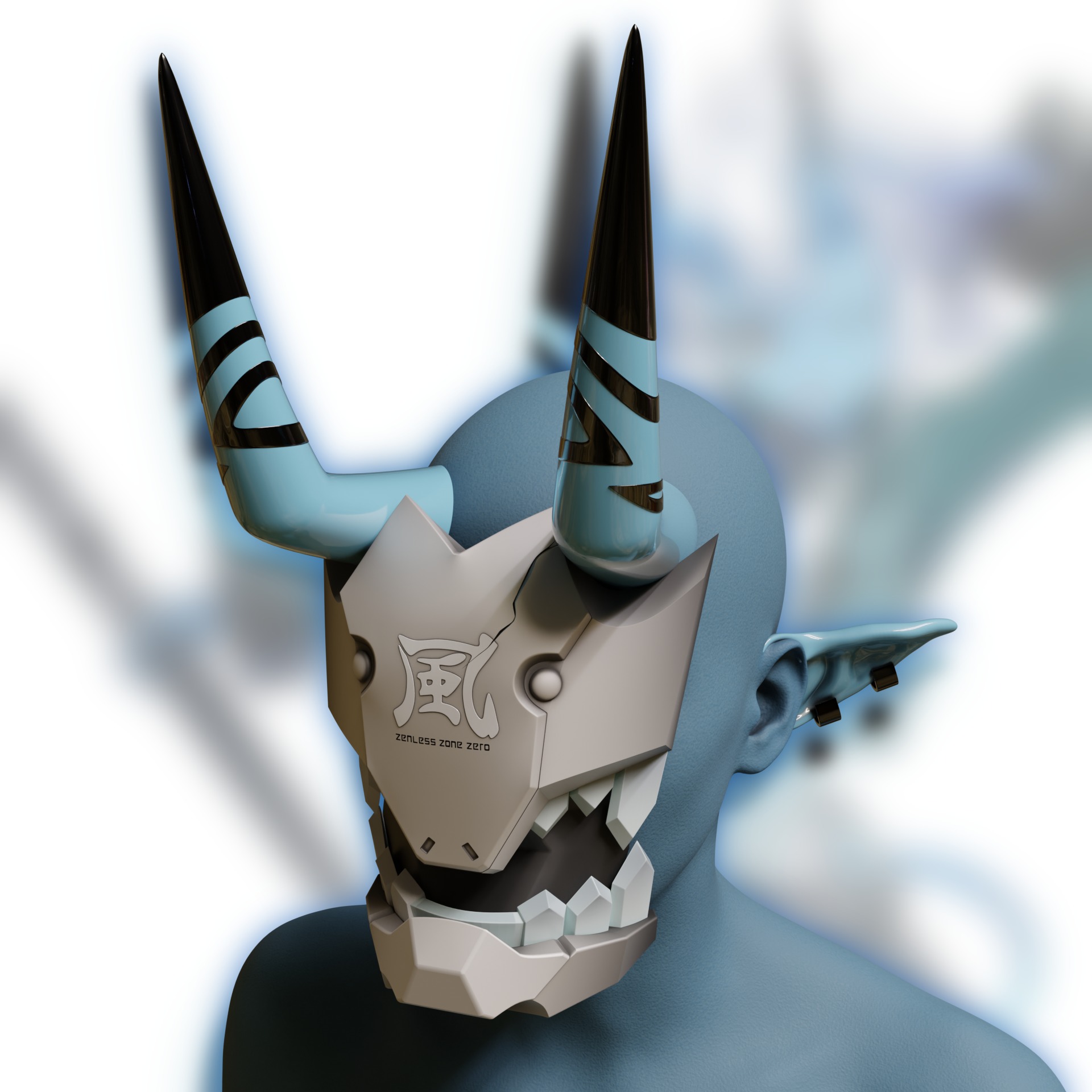 mask horns accessories Shackles SOUKAKU COSPLAY 3D print model_7
