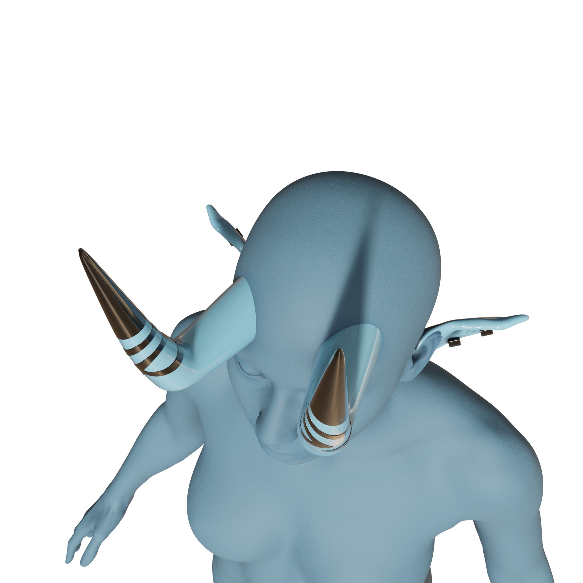 mask horns accessories Shackles SOUKAKU COSPLAY 3D print model_4