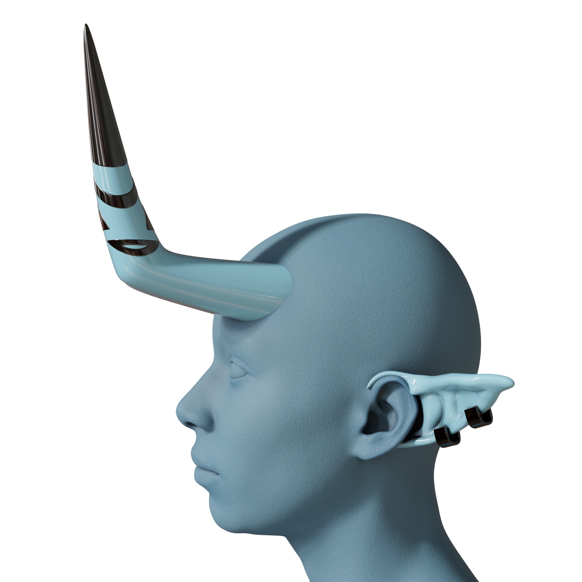 mask horns accessories Shackles SOUKAKU COSPLAY 3D print model_5