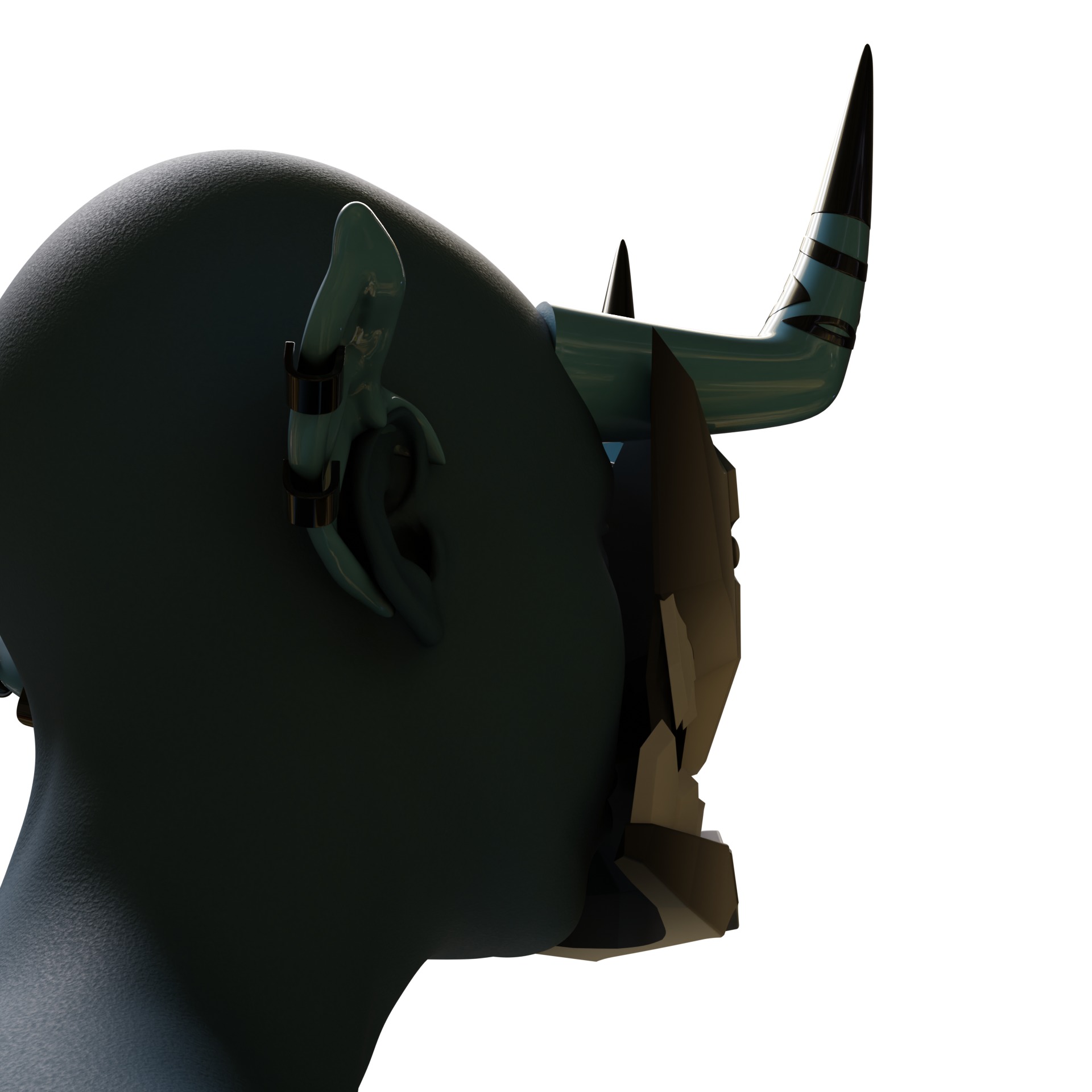 mask horns accessories Shackles SOUKAKU COSPLAY 3D print model_15