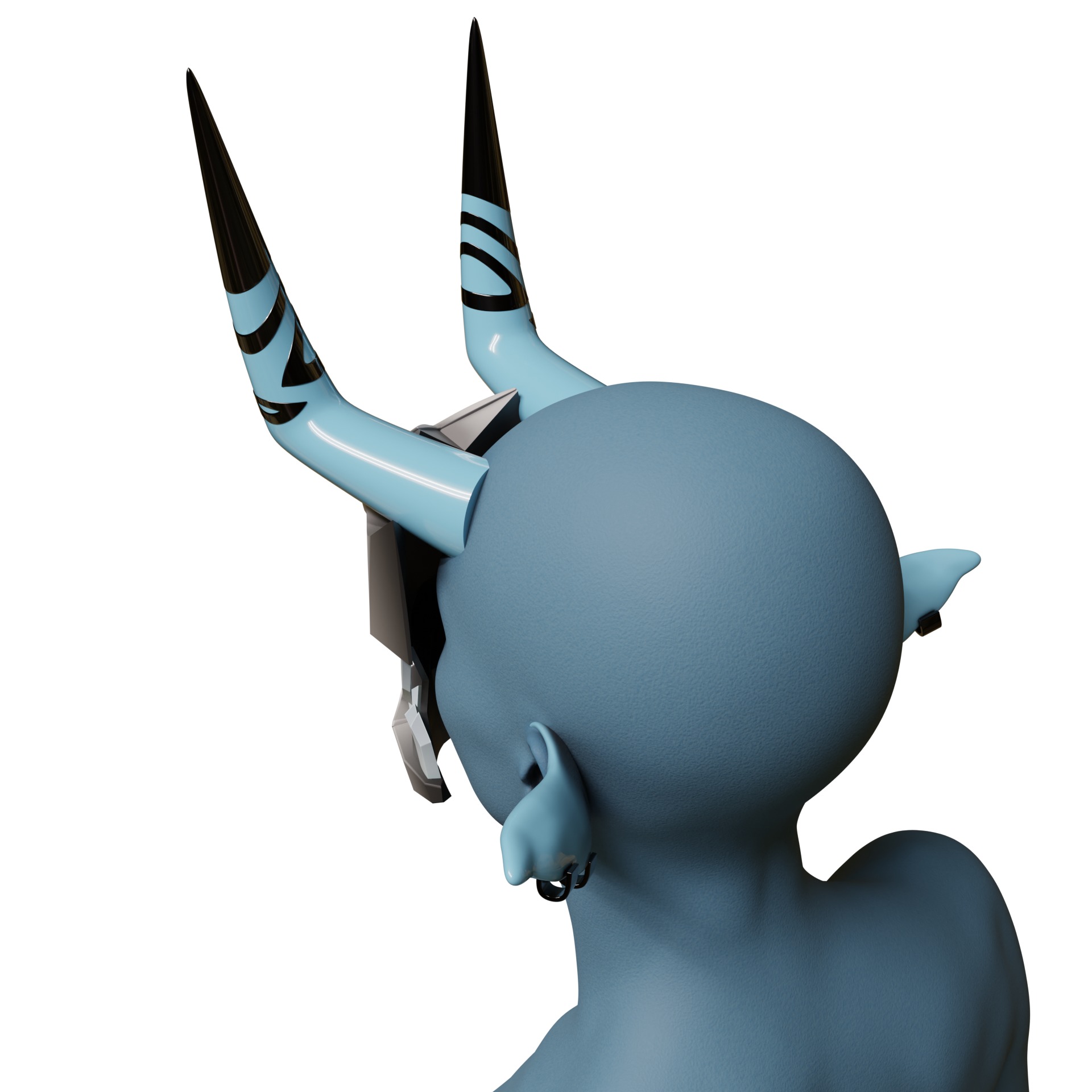 mask horns accessories Shackles SOUKAKU COSPLAY 3D print model_17