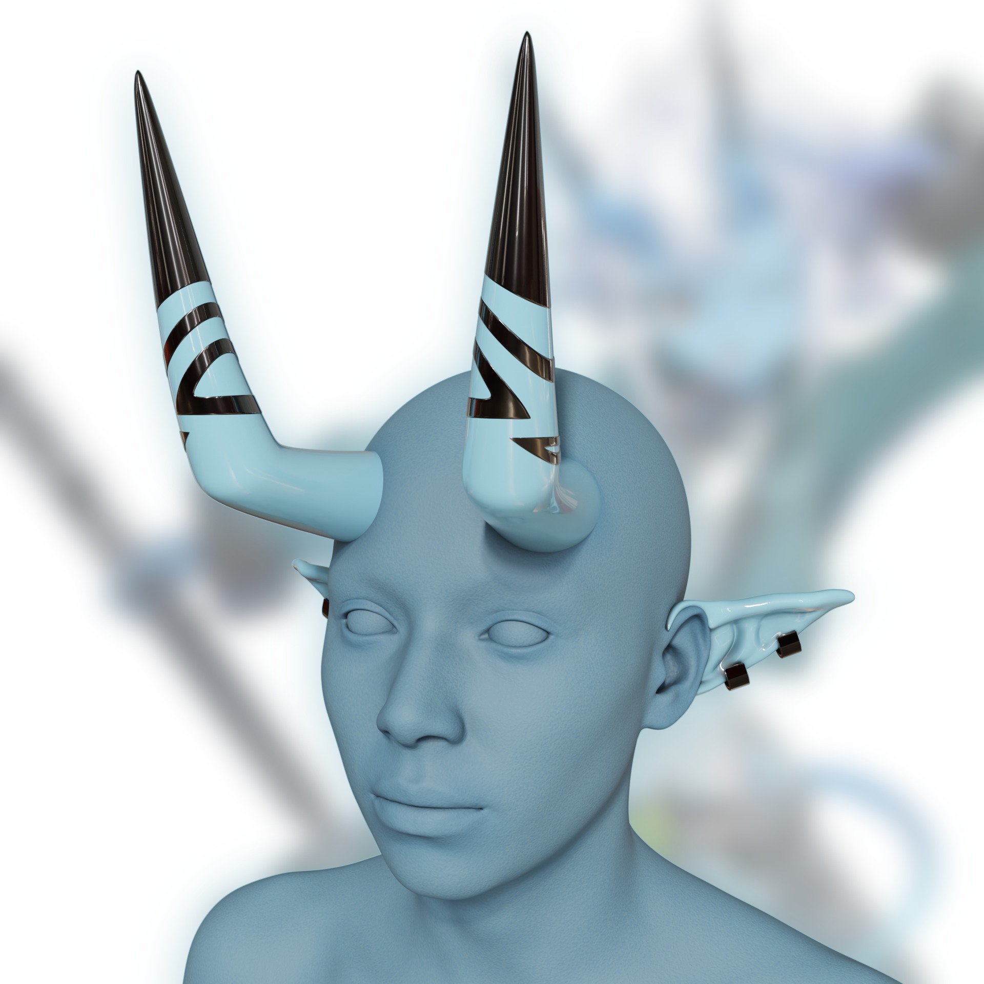 mask horns accessories Shackles SOUKAKU COSPLAY 3D print model_6