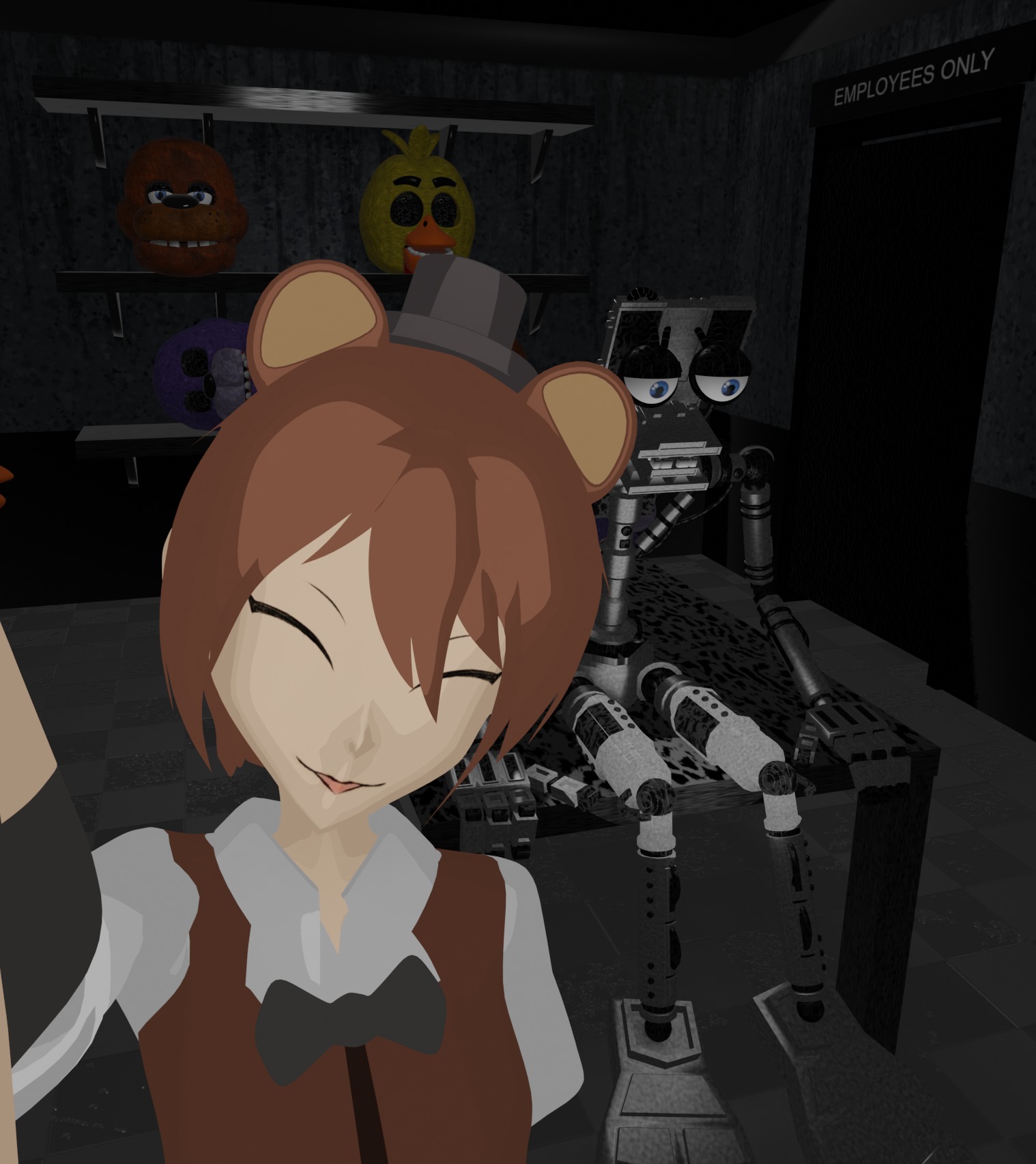 Five night at freddy  FANF Freddy fazbear human female version   Free 3D model_1