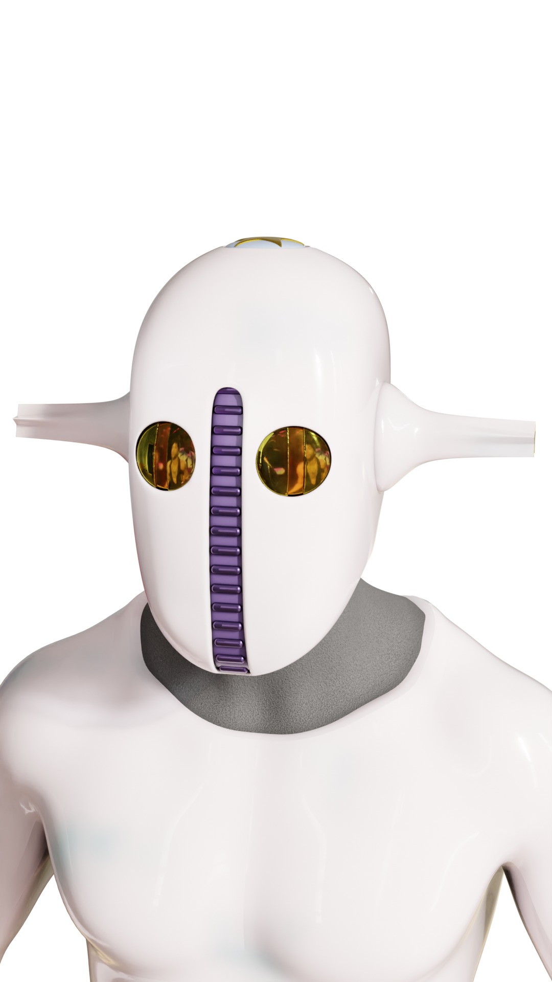 jojo soft and wet cosplay mask 3D print model_5