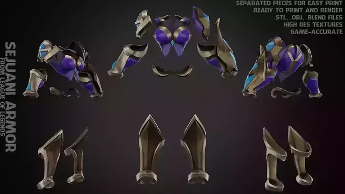 League of Legends Sejuani Armor for Cosplay 3D print model League of Legends Sejuani Armor for Cosplay 3D print model