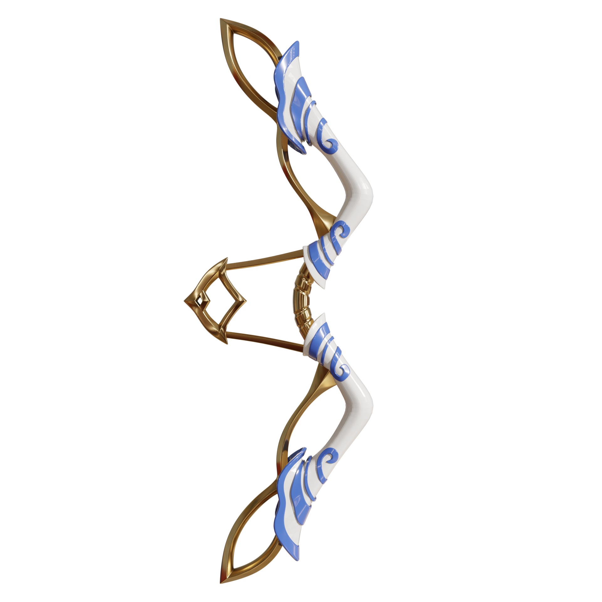 league of legends Porcelain Kindred mask and bow 3D print model_1