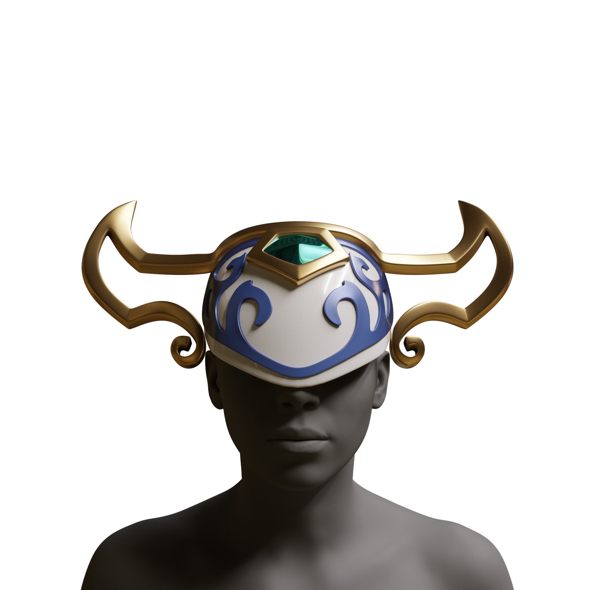 league of legends Porcelain Kindred mask and bow 3D print model_6