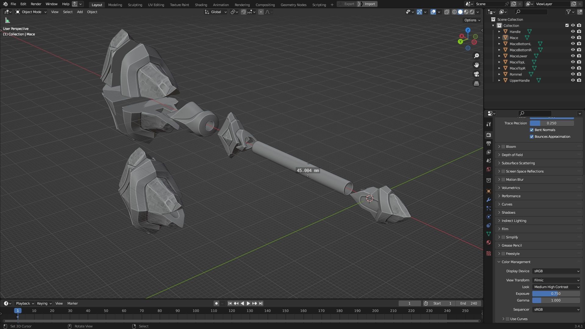 League of Legends Sejuani Mace for Cosplay 3D print model_13