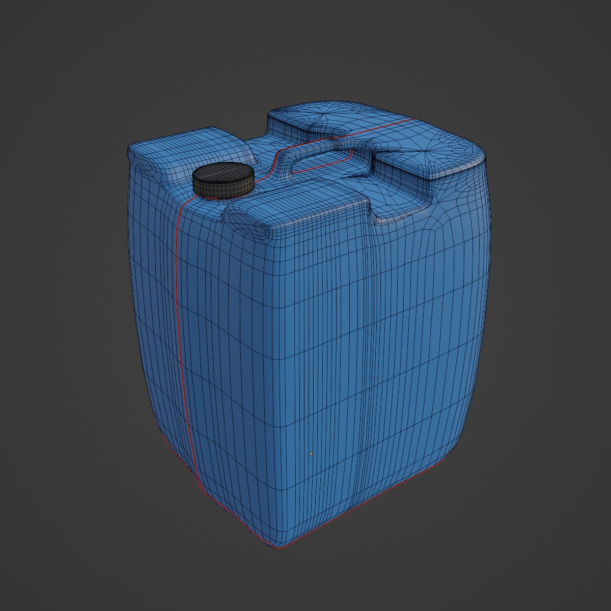 Plastic Canister B 01 3D model_7