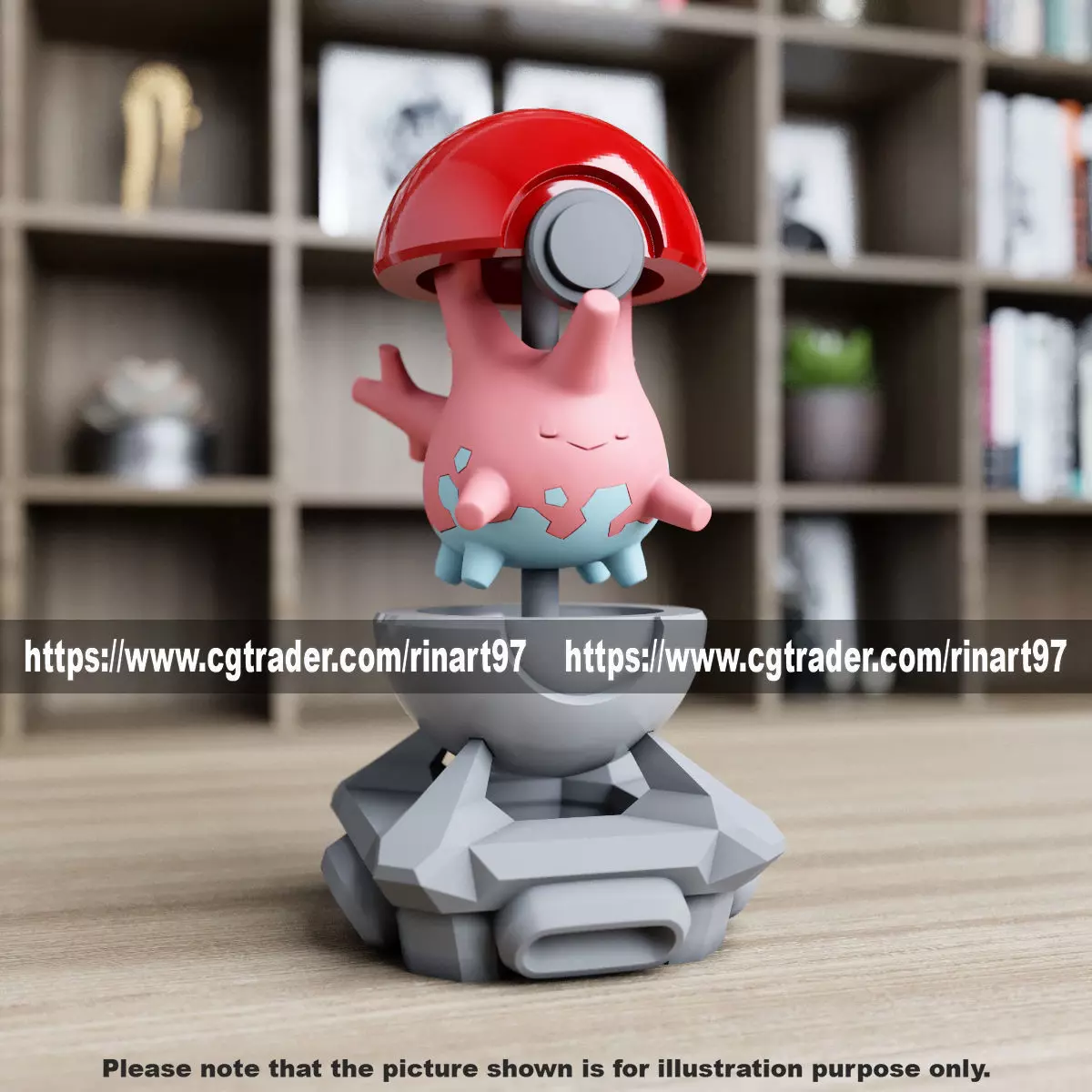 Corsola in the pokeball from Pokemon 3D print model_0