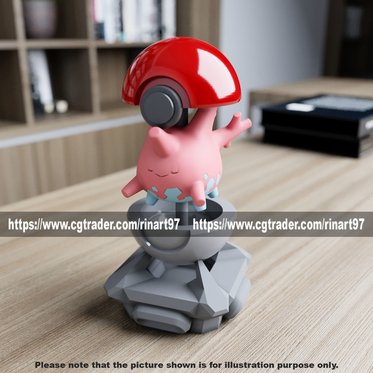 Corsola in the pokeball from Pokemon 3D print model_12