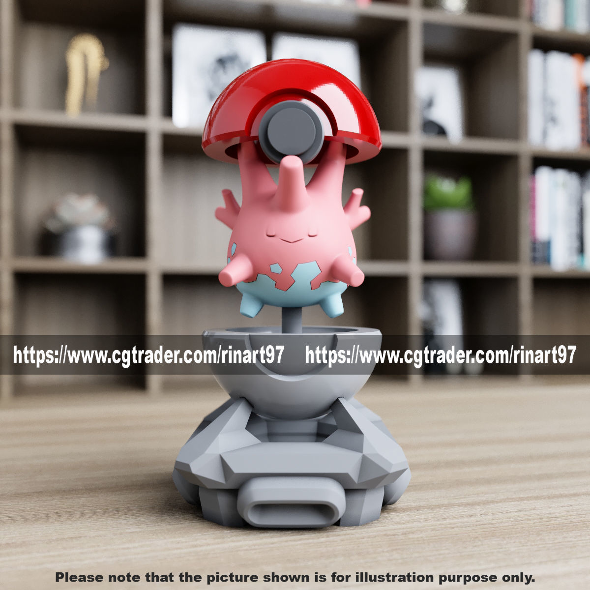 Corsola in the pokeball from Pokemon 3D print model_4