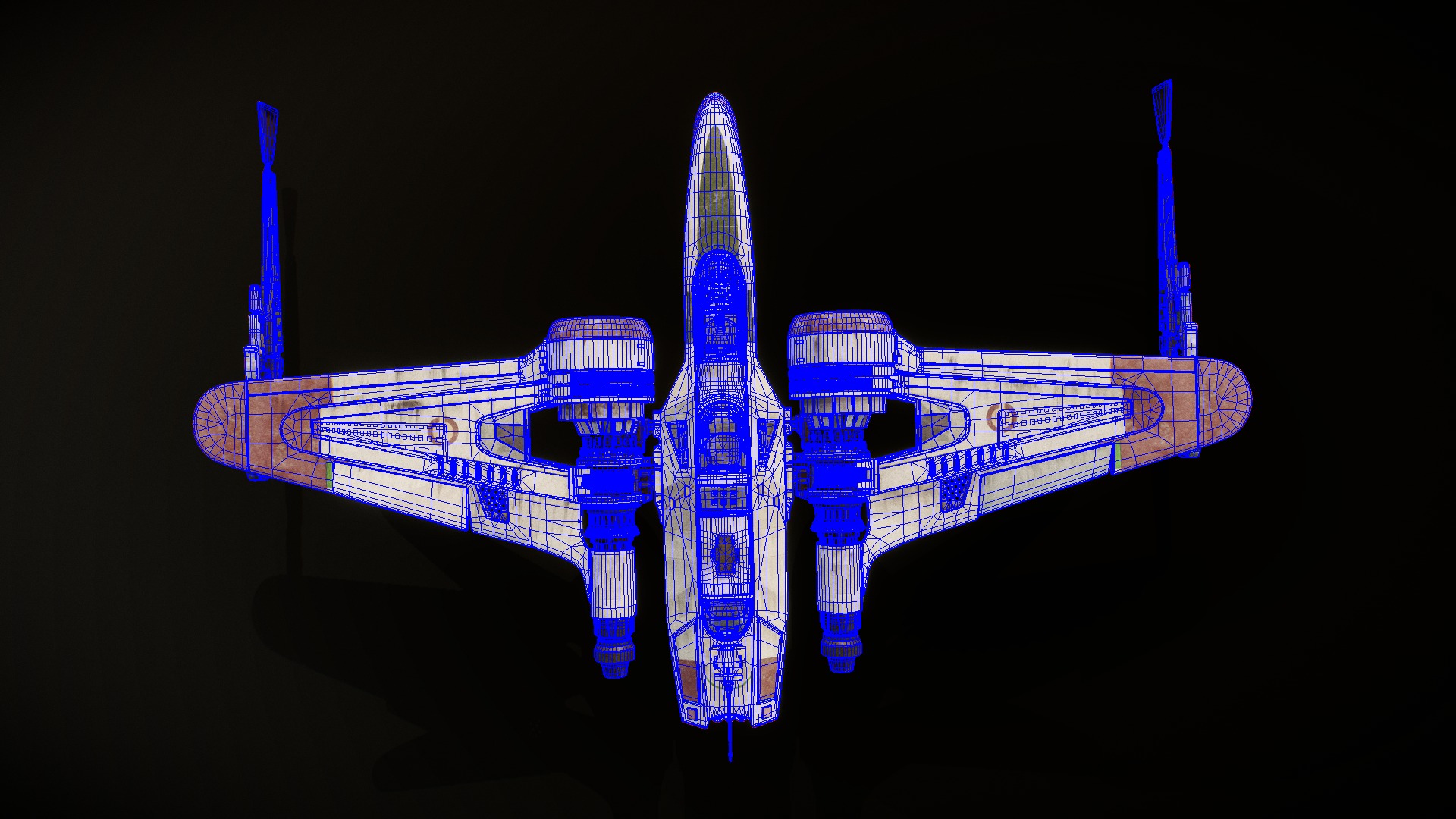 Star wars ARC-170 Starfighter rigged Med poly mesh Low-poly 3D model_14