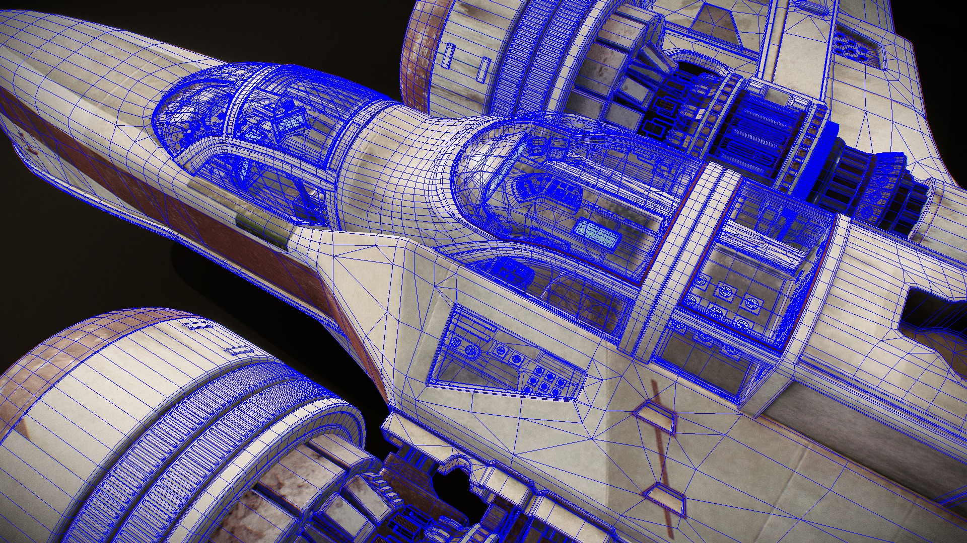 Star wars ARC-170 Starfighter rigged Med poly mesh Low-poly 3D model_17