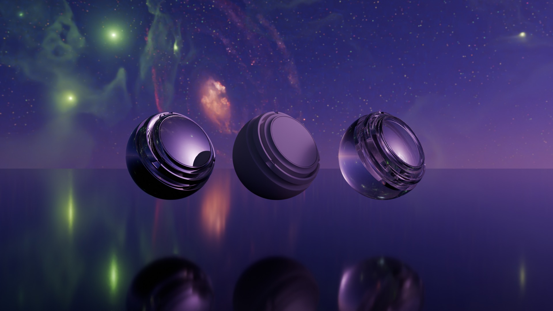 Pack 7 Atmospheres with Galaxies HDRIs Low-poly 3D model_12