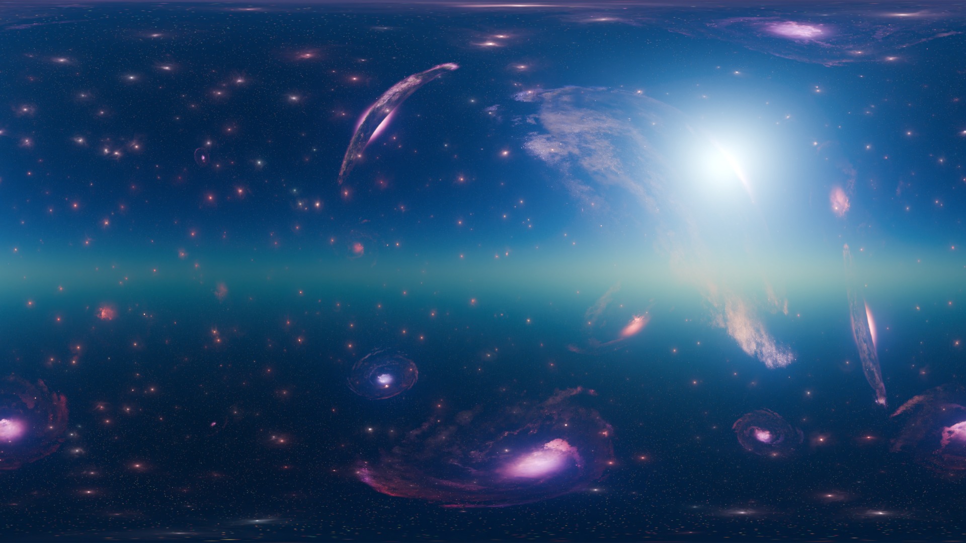 Pack 7 Atmospheres with Galaxies HDRIs Low-poly 3D model_56