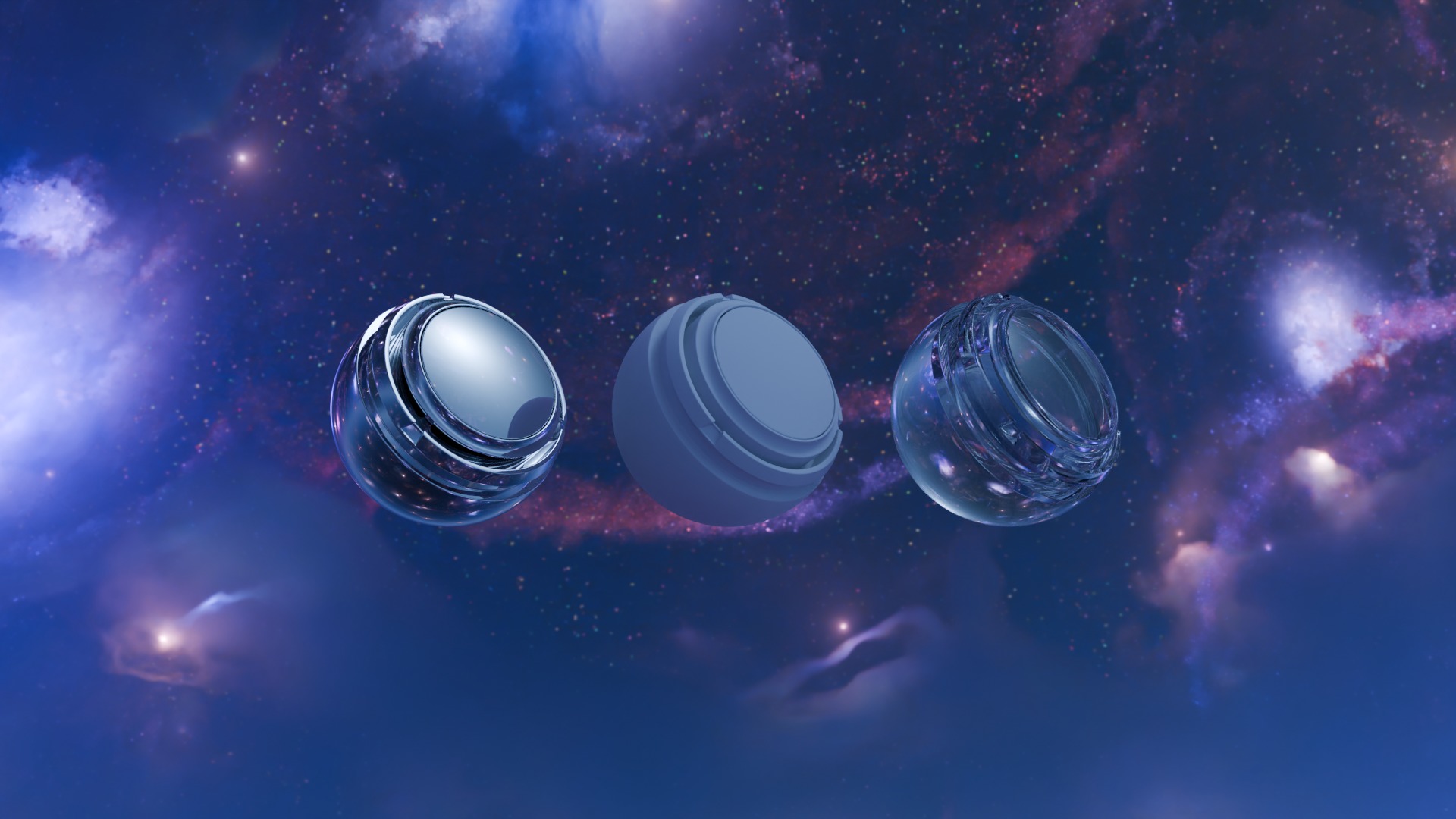 Pack 7 Atmospheres with Galaxies HDRIs Low-poly 3D model_49