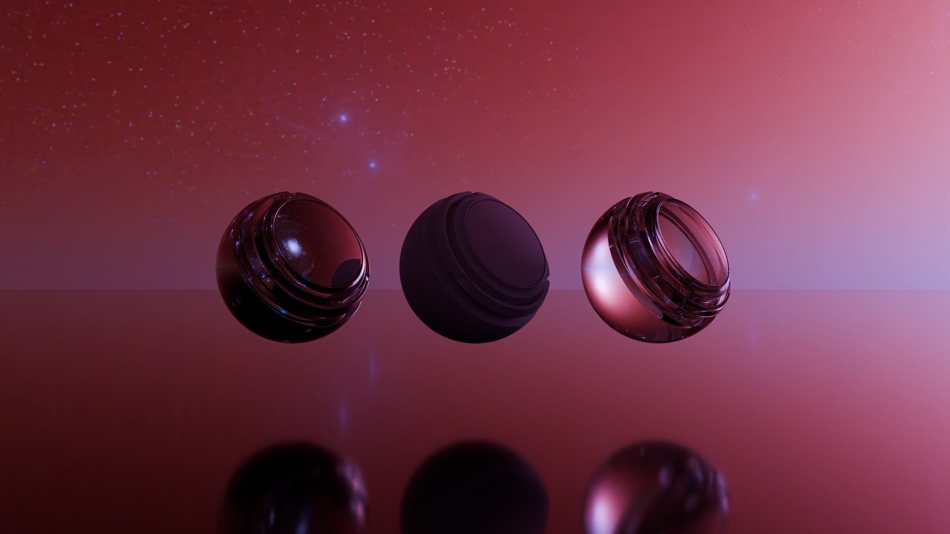 Pack 7 Atmospheres with Galaxies HDRIs Low-poly 3D model_36